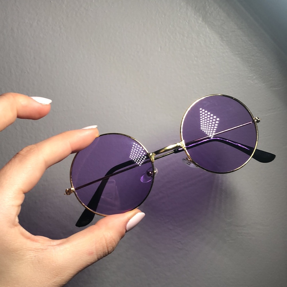 BLULU - ROUND SUNGLASSES (PURPLE)